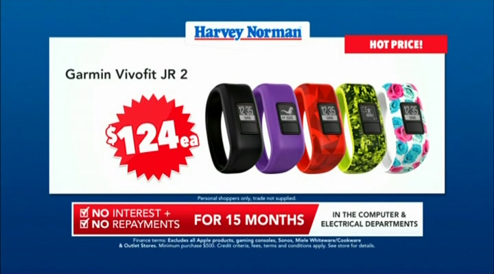 harvey norman garmin vivofit jr 2