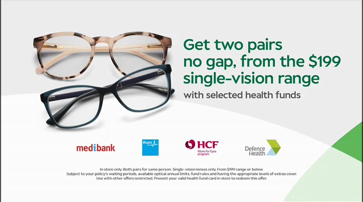 specsavers 2 pairs no gap