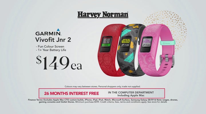 harvey norman garmin vivofit jr 2