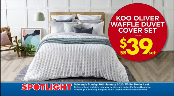 koo oliver waffle quilt cover set