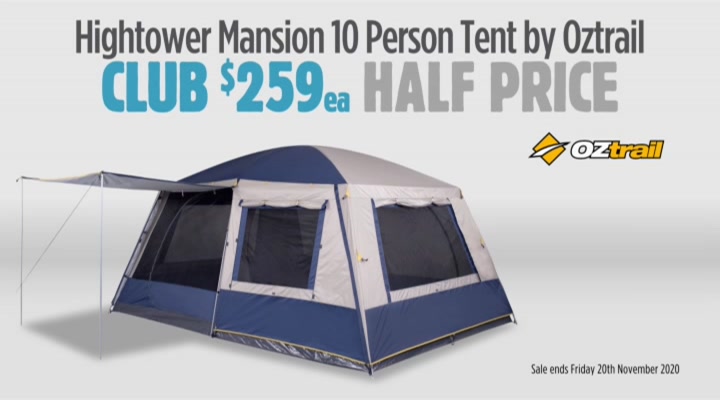 Oztrail Hightower Mansion 10p Tent Exclusive Deals And Offers