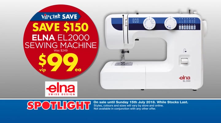 Elna 2000 Sewing Machine Spotlight